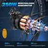 Close-up of an electric bicycle hub motor with technical specifications displayed. Produktbild-Vorschau