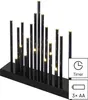 LED svícen černý, 27,5 cm, 3x AA, vnitřní, teplá bílá, časovač Produktbild-Vorschau