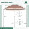 Sonnenschirm 200 cm, Gartenschirm boho mit Fransen, Produktbild-Vorschau 9