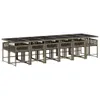The Living Store 13-tlg. Garten-Essgruppe mit Kissen Grau Produktbild-Vorschau 4