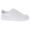 A white sneaker with a silver accent on the heel, shown from the side against a white background. Produktbild-Vorschau