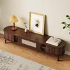 STILVORA TV-kast met rieten lades, TV-dressoir met 2 houten Productafbeelding-voorbeeld 12