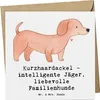Mr. & Mrs. Panda Grußkarte Kurzhaardackel Liebe - Weiß - Produktbild-Vorschau 1