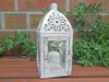 Laterne Windlicht Weiß Eisen Metall  Schmetterling Shabby Produktbild-Vorschau 6