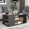 Table basse Vicco Edgar Anthracite/chêne doré 110x59cm, Voir les images du produit 4