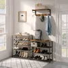 Mondeer Wandregal mit 5 Haken Wandgarderobe Flurgarderobe Produktbild-Vorschau 5