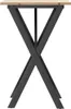 vidaXL Stół do jadalni X-frame 50x50x75 cm z litego drewna Podgląd zdjęcia produktu 5