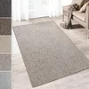 A rug is shown on a wooden floor in a room with a sofa and curtains in the background. There are also swatches of different rug colors on the left side of the image. Náhled obrázku produktu