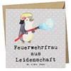 Mr. & Mrs. Panda Grußkarte Feuerwehrfrau Leidenschaft - Produktbild-Vorschau 1