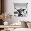 MuchoWow® Wandteppich Wandbehang Kuh - Schottisches Produktbild-Vorschau 2