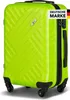 A close-up of a bright green suitcase against a white background. Produktbild-Vorschau