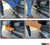Collage of images showing people loading luggage and a box into a vehicle. Produktbild-Vorschau