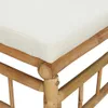 Sgabello da giardino con cuscino bianco crema in bambù Anteprima dell’immagine prodotto 8