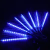 A string of blue LED lights arranged in a fan shape against a dark background. Produktbild-Vorschau