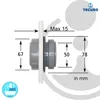 Kombi-Set Anschraub-Muffe DN 50, KS-grau, inkl. Produktbild-Vorschau 4