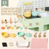 AIYAPLAY Kinderküche Spielküche mit Mikrowelle Spüle und Produktbild-Vorschau 6