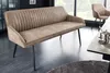 Design Sitzbank TURIN 160cm taupe schwarz Metallbeine mit Produktbild-Vorschau 2