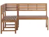 BELIANI Balkon Eckbank Set Hellbraun Akazienholz 4-teilig Produktbild-Vorschau 4