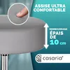 CASARIA® Lot de 2 tabourets de bureau gris pivotant 360° Voir les images du produit 3
