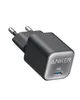 A black Anker 511 Nano III 30W charger with a silver trim and a USB-C port. Anteprima dell’immagine prodotto
