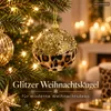 Weihnachtskugeln Kunststoff 8cm Glitzer und Leo Print 12er Produktbild-Vorschau 6