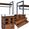 A collage of four close-up images showing different parts of a wardrobe stand. Produktbild-Vorschau