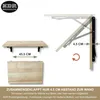 Wandklapptisch Schreibtisch Tischplatte 60x40 cm in Eiche Produktbild-Vorschau 6
