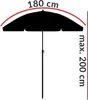 A black umbrella with measurement indicators. Produktbild-Vorschau
