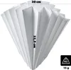 A white pleated filter insert for a funnel, with dimensions indicated. Anteprima dell’immagine prodotto