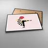 Gerahmtes Poster - Schwarzer Rahmen - Grafik Mund Mann - Produktbild-Vorschau 3