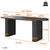 Flieks Ausziehbarer Esstisch 120-160cm, ovaler Holztisch Produktbild-Vorschau 7