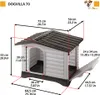 Ferplast Hundehütte Villa 70 Grau 73 x 59 x 53 cm 87253099 Produktbild-Vorschau 10