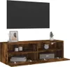 vidaXL Szafka wisząca pod TV dąb wędzony 100x30x30 cm Podgląd zdjęcia produktu 5