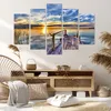 Bild auf Leinwand - Leinwandbild - See Brücke - 150x100cm - Produktbild-Vorschau 7