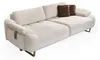 Weiße Moderne Couchgarnitur Stoffsofa Designer Sessel Produktbild-Vorschau 1