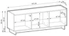 Selsey Yasumi - Meuble TV, aspect bois d'érable, 147 cm Voir les images du produit 5