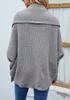 ASKSA Damen Cardigan Pullover Grob Gestrickt Wickel Produktbild-Vorschau 4