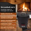 BLACK OAK Ascheeimer STROMBOLI 20L schwarz mit Deckel & Produktbild-Vorschau 2