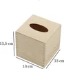 Quadratische Taschentücherbox aus rohem Kiefernholz, Produktbild-Vorschau 4