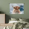 MuchoWow® Wandteppich Wandbehang Schottische Hochlandrind - Produktbild-Vorschau 4
