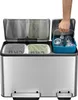 EKO - EcoCasa Recycler Treteimer 15+15+15 Liter - Stainless Produktbild-Vorschau 5