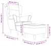 vidaXL Ohrensessel mit Hocker Rosa Samt Produktbild-Vorschau 8