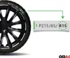 4x Radkappen 15 zoll Schwarz & Schwarz Produktbild-Vorschau 7