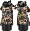 Laura Vita Damen Stiefelette Blumenmuster Satinband Produktbild-Vorschau 11