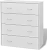 A white dresser with four drawers. Produktbild-Vorschau