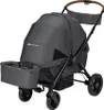 A dark gray Bebeconfort Helios 2-in-1 stroller is shown against a white background. Produktbild-Vorschau