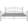 vidaXL Bett Grau Metall 160x200 cm Produktbild-Vorschau 2