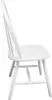 A white wooden chair shown from the side. Náhled obrázku produktu