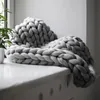 Handgefertigtes Chunky Gestrickte Wolldecke, Wolle Garn Arm Produktbild-Vorschau 1