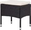 set da pranzo da giardino 5 pezzi in poly rattan nero Anteprima dell’immagine prodotto 3